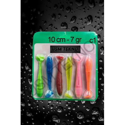 Silikon Balık Sasi Yem 6 Adet 10 cm 7 Gr Rapala Lures Kurt Yem Turna Levrek Silikon Yem