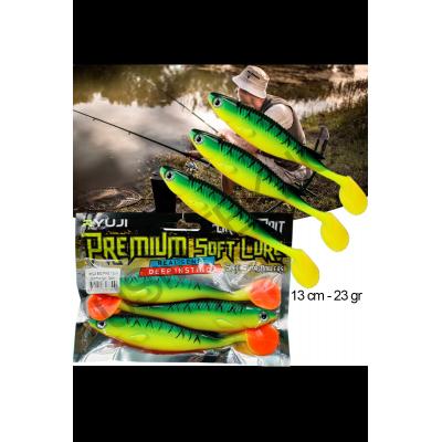 Silikon Balık Sasi Yem 3 Adet 13 cm 24gr  Rapala Lures Yapay Yem Turna Levrek Silikon Yem