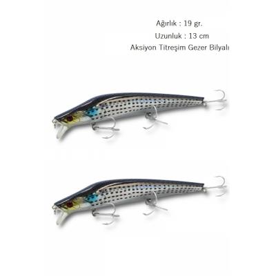 2 Adet Rapala Lures Suni Yem Yapay Yem Maket Balık JigYem LrfYem19Gr.13cm