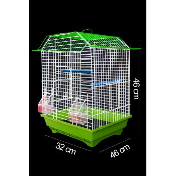 Kuş Kafesi Muhabbet Kuşu Kafesi Papağan Kafesi 3 Kapılı Izgaralı Çekmeceli Akıllı Yemlik Kapılı